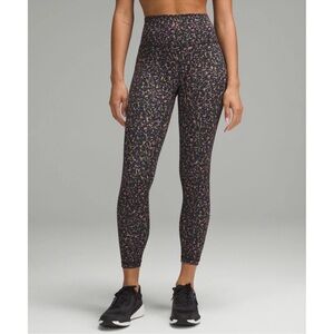 Lululemon‎ Wunder Train High-Rise Tight 25" Fluctuate Micro Pink Multi SZ 10